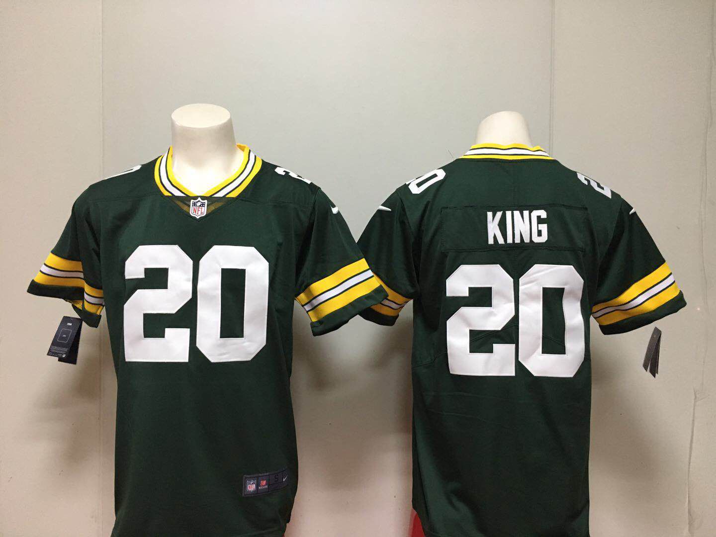 Men Green Bay Packers #20 King Green Nike Vapor Untouchable Limited Playe NFL Jerseys->women nfl jersey->Women Jersey